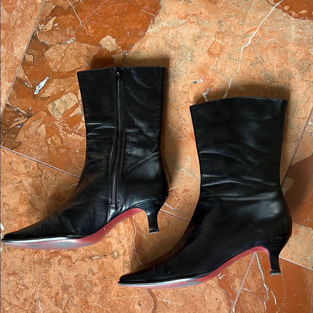Ann Marino Black Heeled Boots